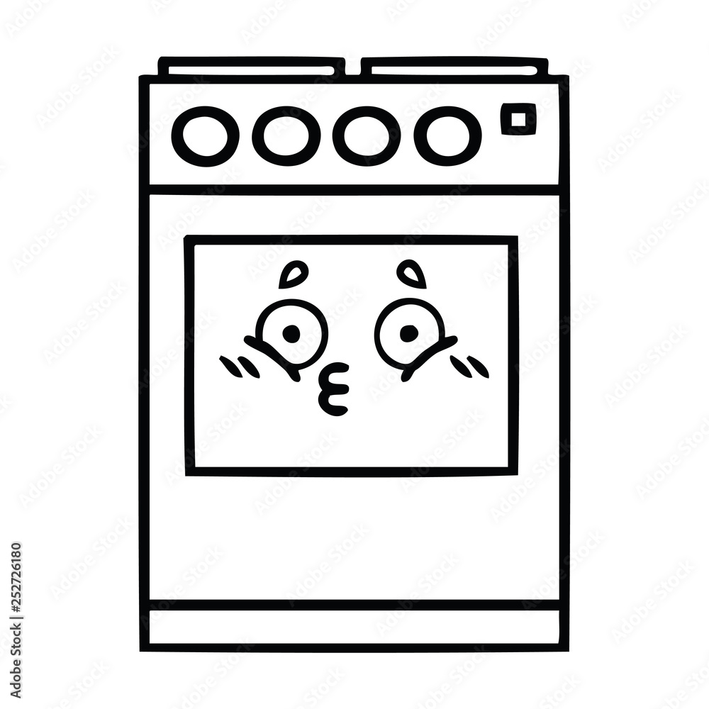 line drawing cartoon kitchen oven line drawing cartoon kitchen oven