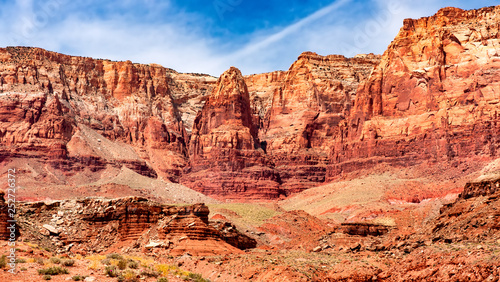 Spectacular rock formations near Lees Ferry, Glen Canyon National Recreation Area, Arizona, USA.
