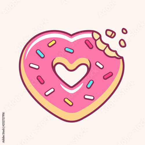 Heart shaped donut