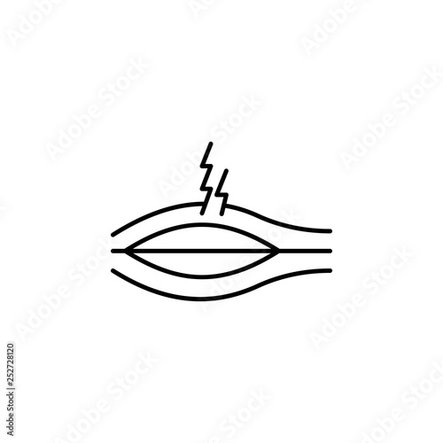 muscle, disease, medical icon. Element of disease icon. Thin line icon for website design and development, app development. Premium icon
