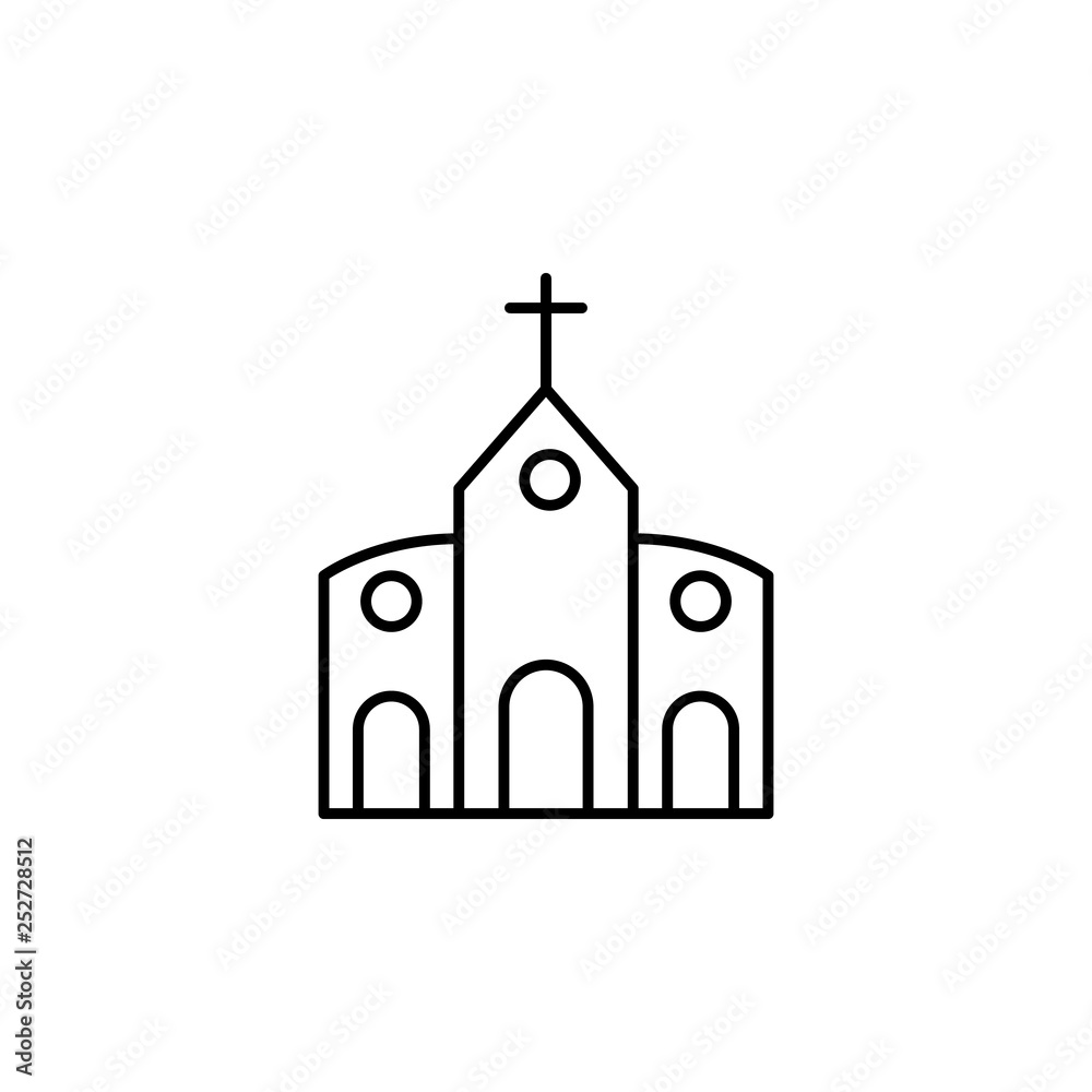 church, saint Patrick, Ireland icon. Element of Ireland culture icon. Thin line icon for website design and development, app development. Premium icon