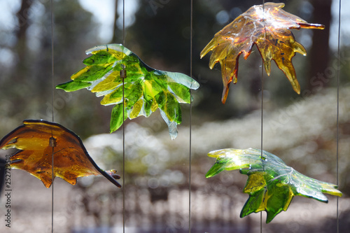glass leaves