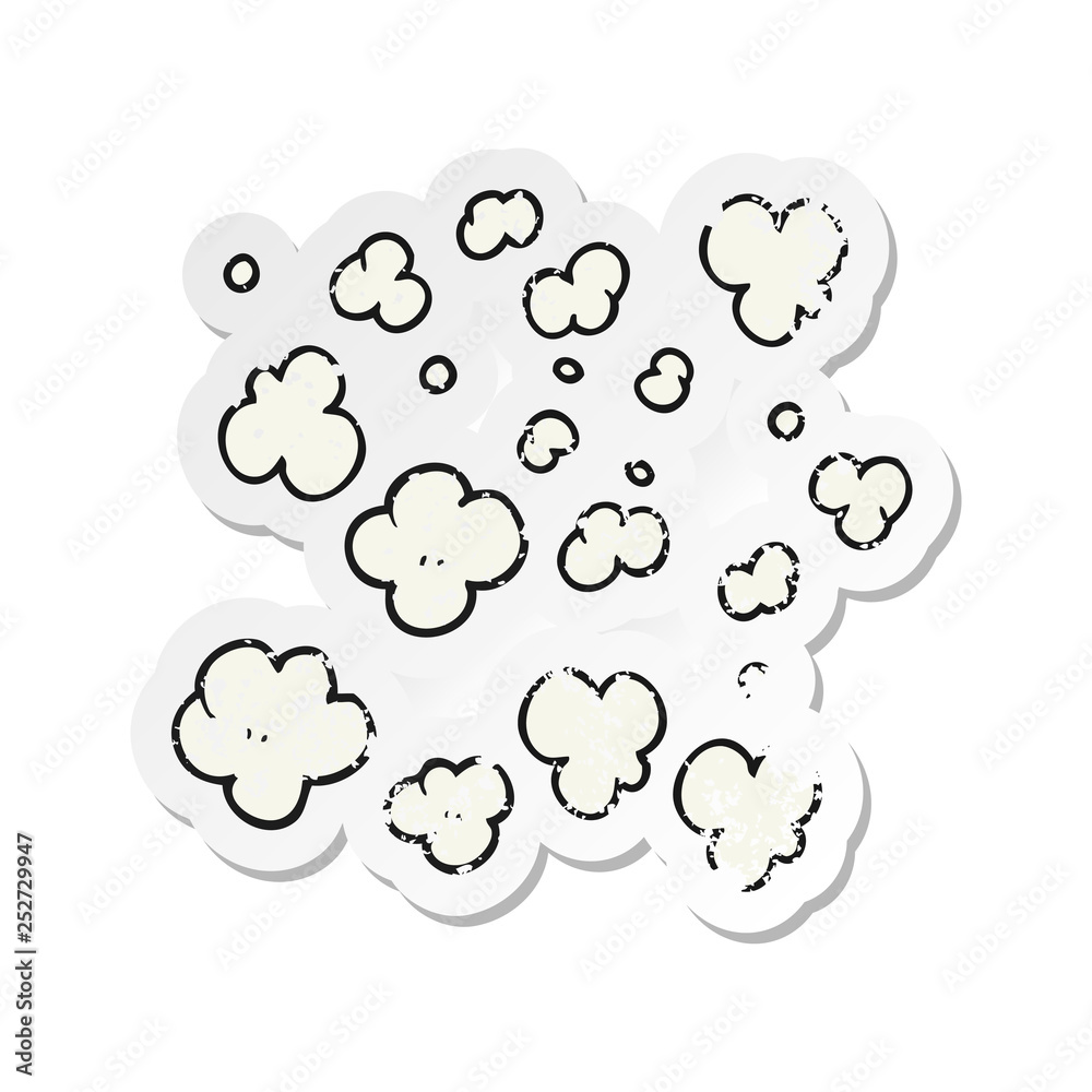 retro distressed sticker of a cartoon puff of smoke symbol retro distressed sticker of a cartoon puff of smoke symbol