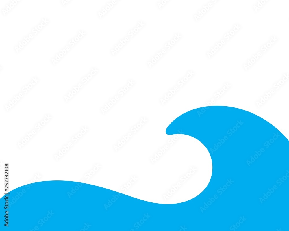 Fototapeta premium Water Wave symbol and icon Logo Template