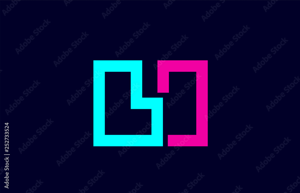 LI L I blue pink colorful alphabet alphabet letter logo combination design LI L I blue pink colorful alphabet alphabet letter logo combination design