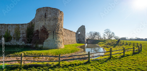 Pevensey Castle in Sussex ruins of medieval castle photo
