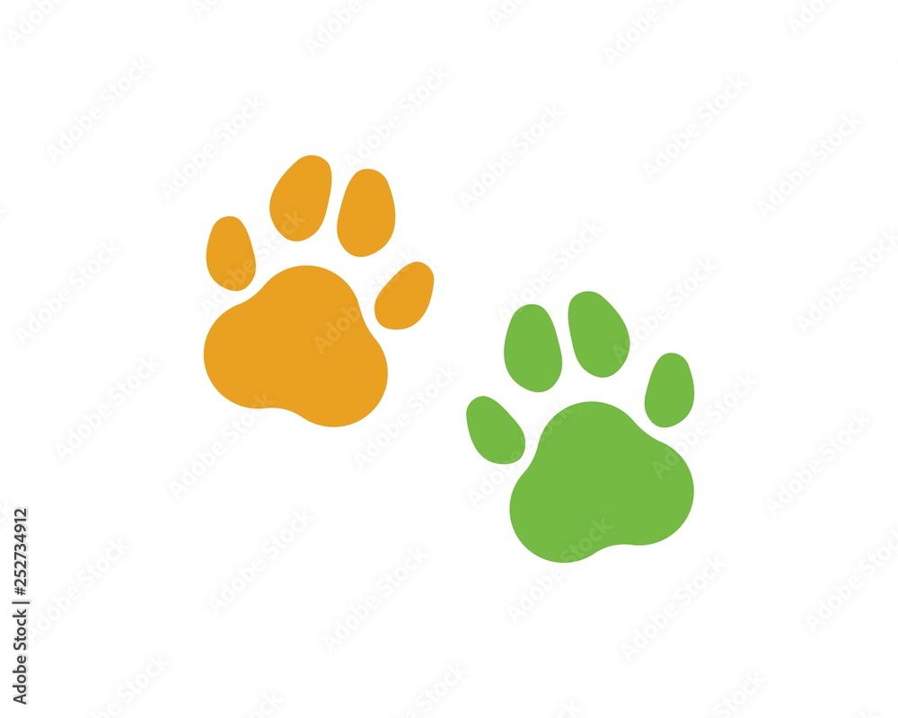 paw logo icon of pet vector template paw logo icon of pet vector template