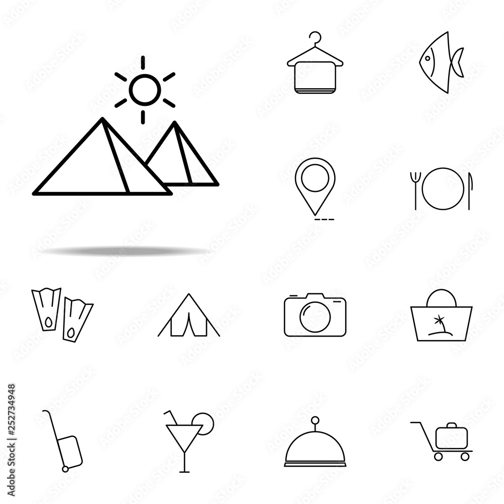 pyramids icon. Hotel icons universal set for web and mobile pyramids icon. Hotel icons universal set for web and mobile