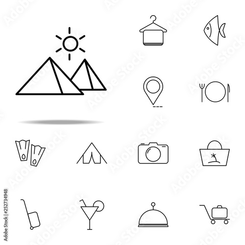 pyramids icon. Hotel icons universal set for web and mobile