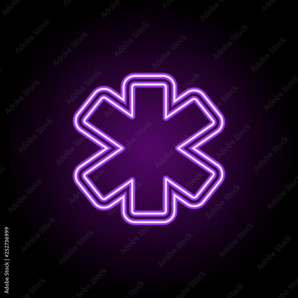 emergency sign line icon. Elements of Medicine in neon style icons. Simple icon for websites, web design, mobile app, info graphics emergency sign line icon. Elements of Medicine in neon style icons. Simple icon for websites, web design, mobile app, info graphics