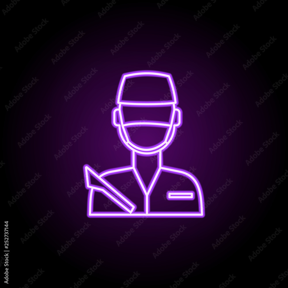 surgeon line icon. Elements of Medicine in neon style icons. Simple icon for websites, web design, mobile app, info graphics surgeon line icon. Elements of Medicine in neon style icons. Simple icon for websites, web design, mobile app, info graphics