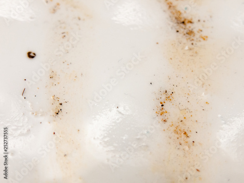 close up of grime dirt grunge inside bath dirty