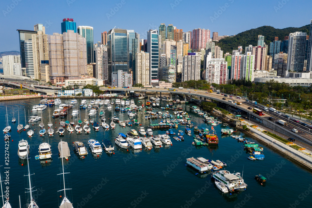 Obraz premium Typhoon shelter in Hong Kong