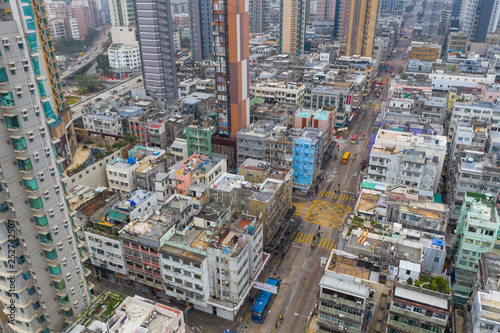  Top view of Hong Kong city town