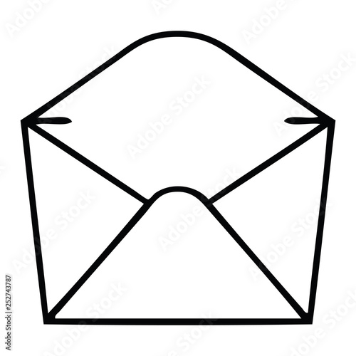 quirky line drawing cartoon envelope