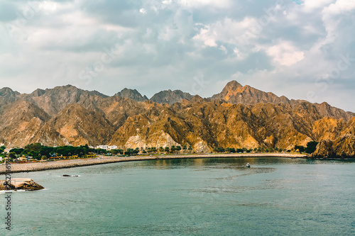 Coast of the Gulf of Oman near Muscat  view from the sea