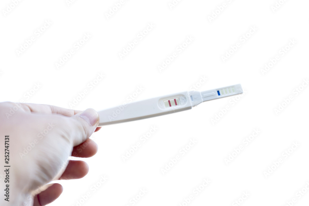 Man holding pregnancy test, New life and new family concept Man holding pregnancy test, New life and new family concept