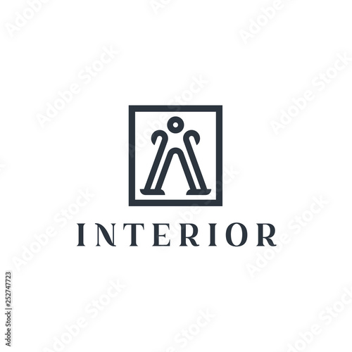 logo for interior, furniture shops, decor items and home decoration.