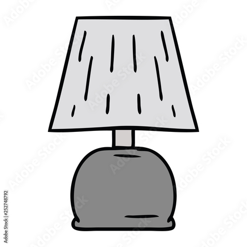 cartoon doodle of a bed side lamp