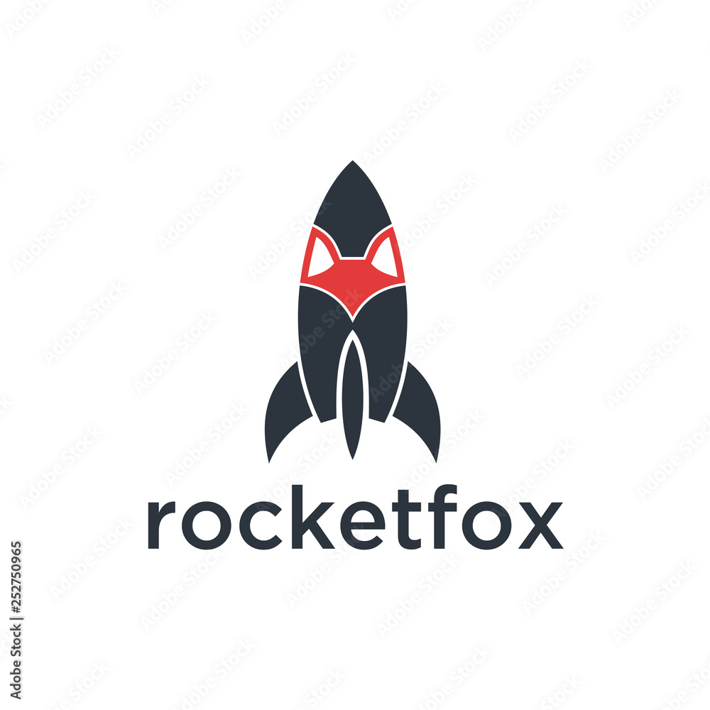 rocket fox logo icon vector template rocket fox logo icon vector template
