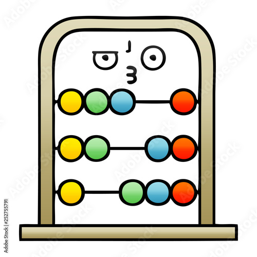 gradient shaded cartoon abacus