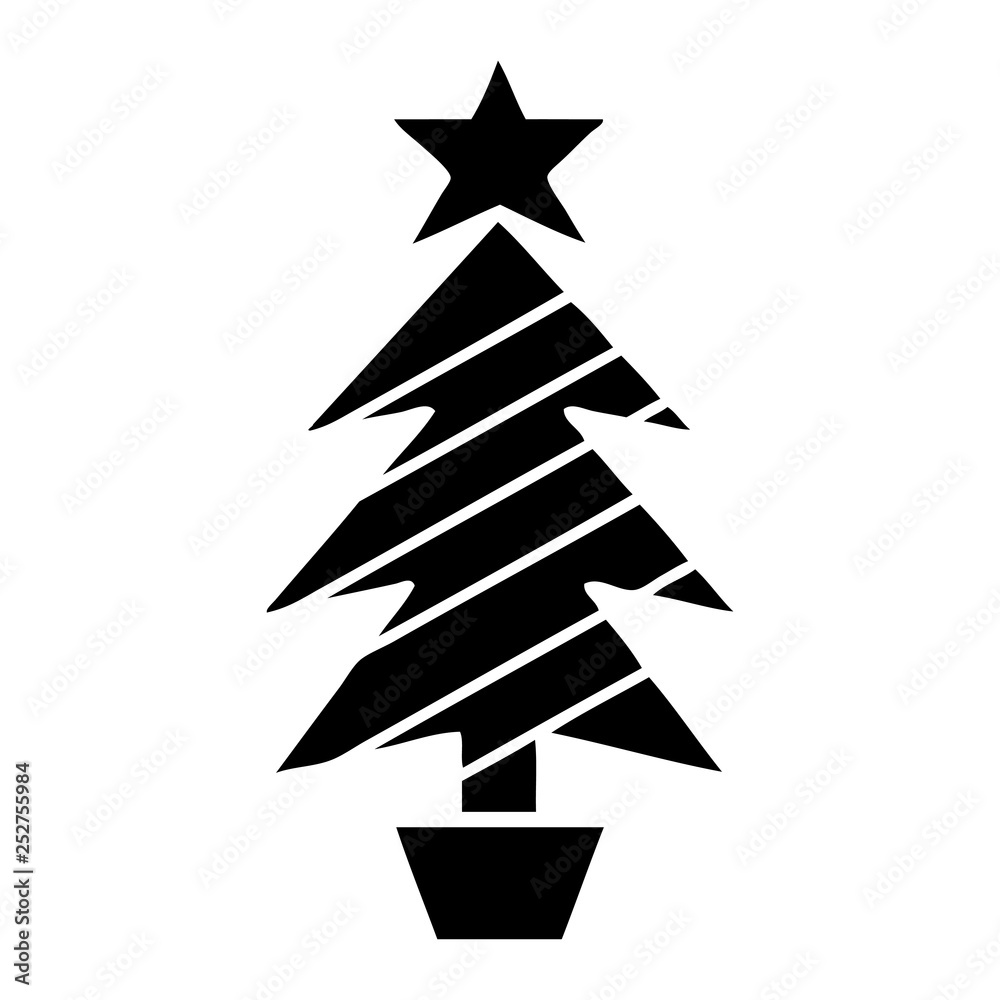Obraz premium flat symbol christmas tree