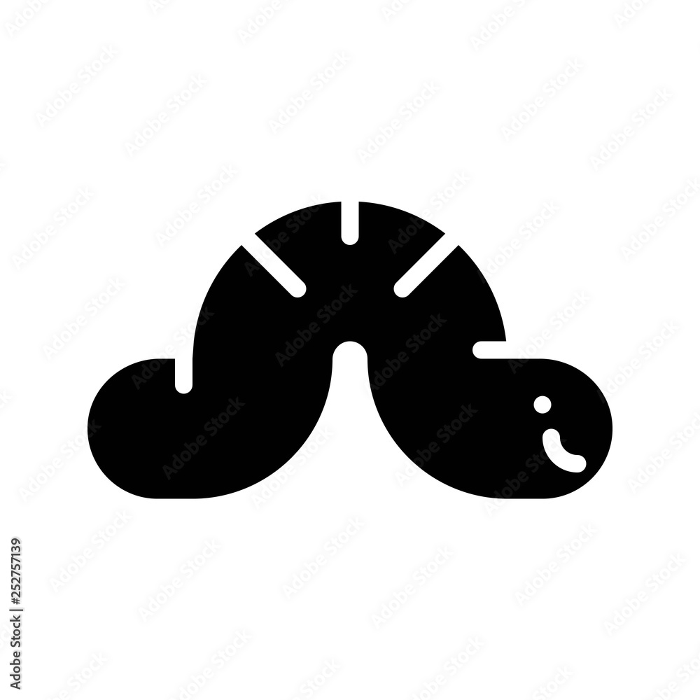 Worm vector, Isolated Spring season solid icon Worm vector, Isolated Spring season solid icon