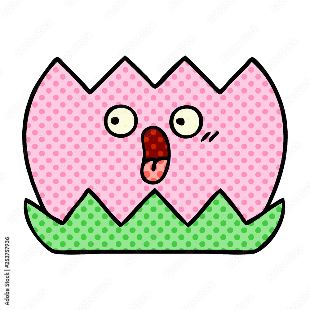 comic book style cartoon water lilly comic book style cartoon water lilly