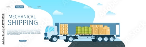 Mechanical Shipping Open Truck Full of Package