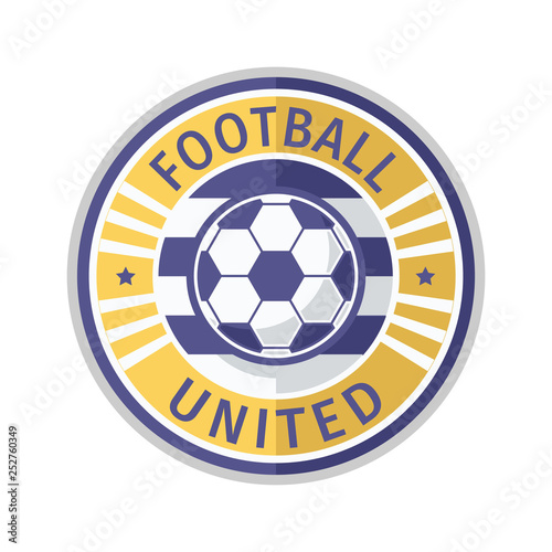 Flat simple modern Soccer or Football badge collection.