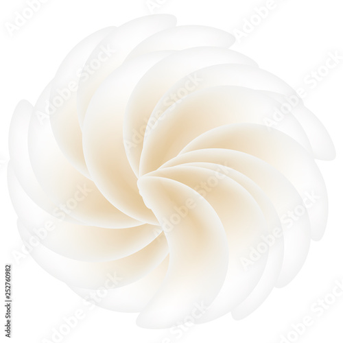 Cream meringue top view