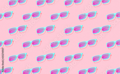 Vintage style glasses in flat 3D.