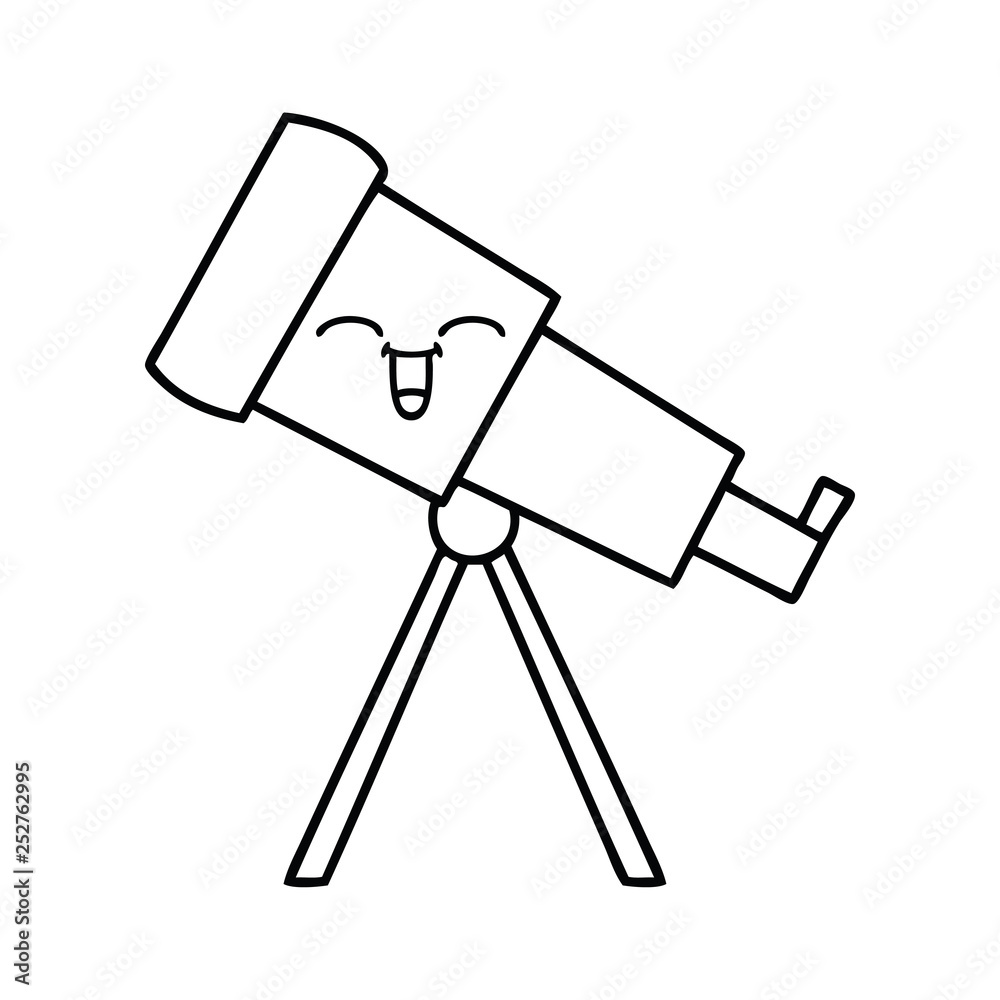 line drawing cartoon telescope line drawing cartoon telescope
