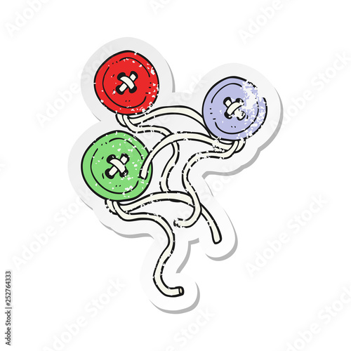 Wallpaper Mural retro distressed sticker of a cartoon buttons Torontodigital.ca