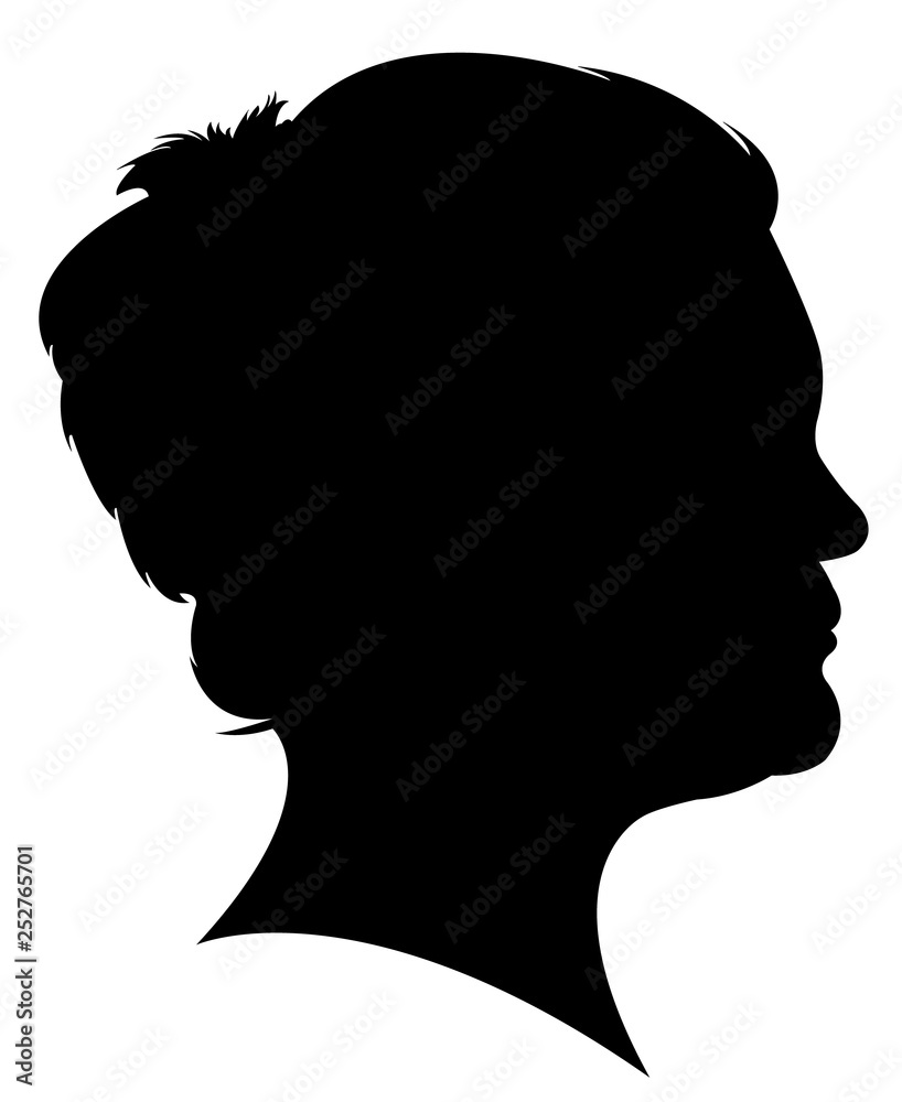 a woman head silhouette vector