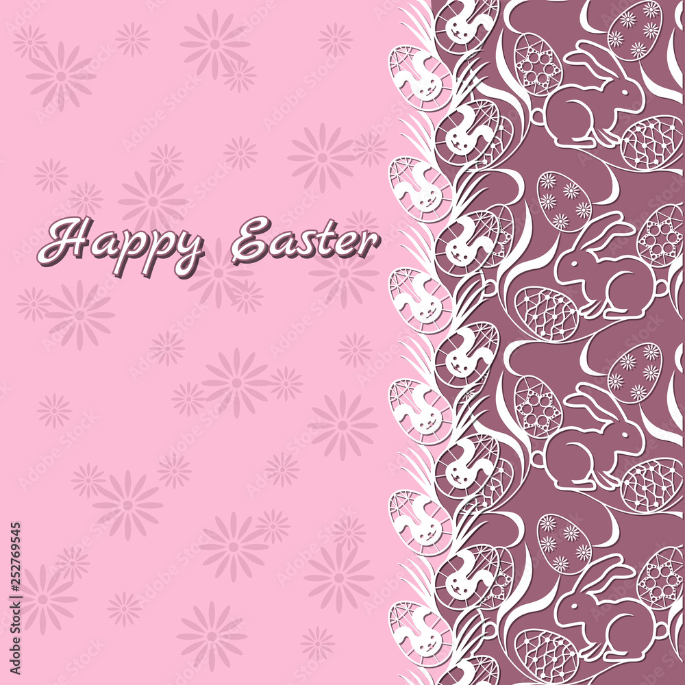 gift card easter bunny and eggs