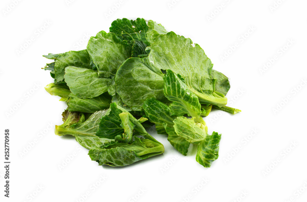 Fresh green leaves cabbage isolated on white background / Organic vegetable Fresh green leaves cabbage isolated on white background / Organic vegetable