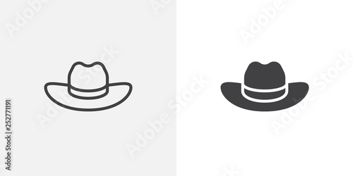 Fototapete Cowboy hat icon