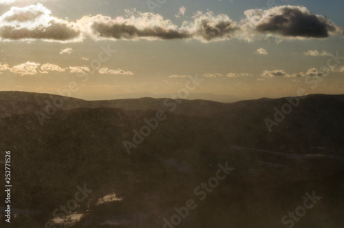 Fototapeta Naklejka Na Ścianę i Meble -  Bieszczady panorama zimą