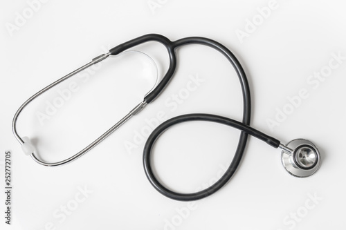 Medical stethoscope isolated on white