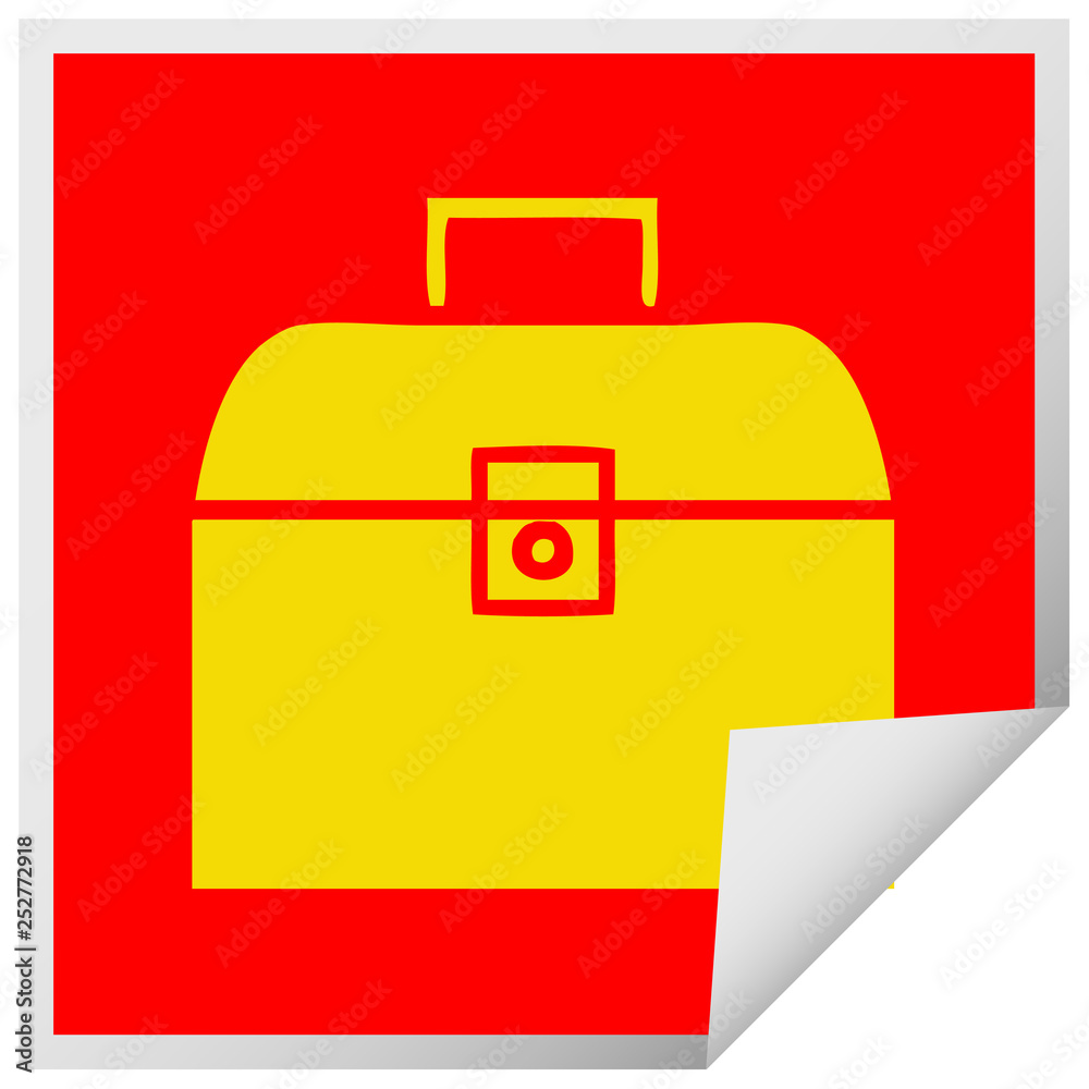 square peeling sticker cartoon metal case square peeling sticker cartoon metal case