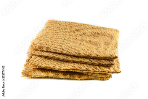 brown sack bag isolated on white background