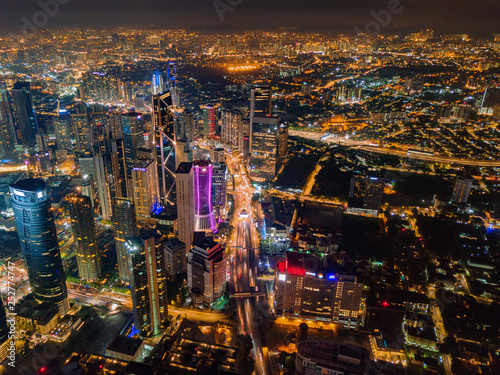 Canvas Print Aerial view of Kuala Lumpur Downtown, Malaysia