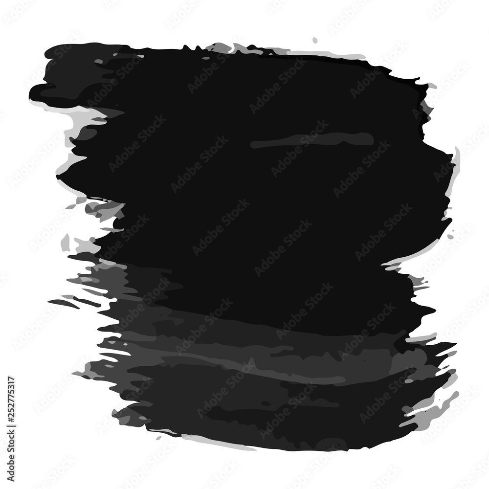 Black hand drawn ink stain Black hand drawn ink stain