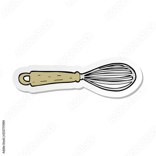 sticker of a cartoon whisk