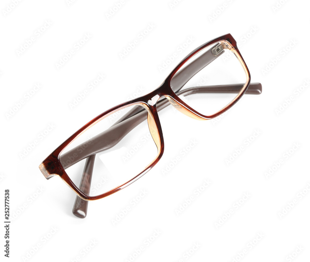 Modern glasses on white background Modern glasses on white background