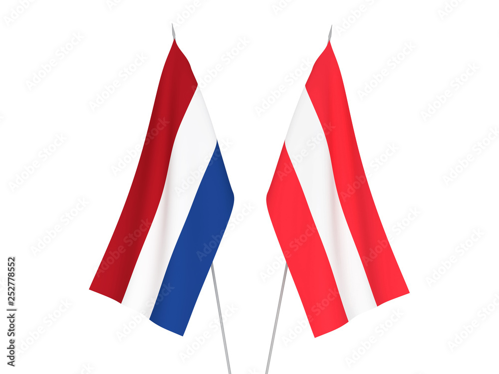 Austria and Netherlands flags
