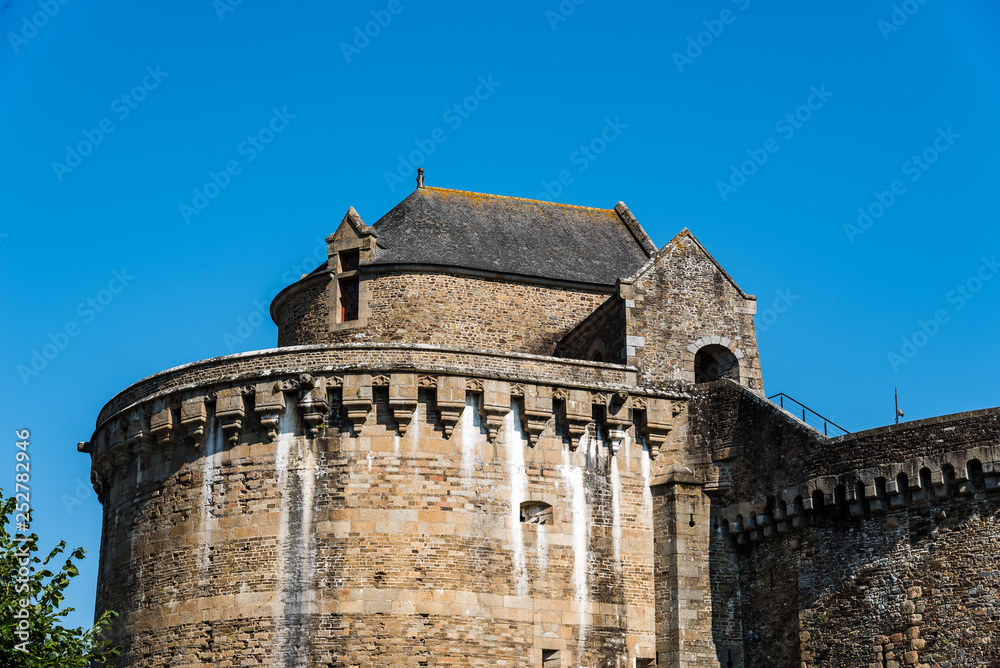 The medieval castle in the town of Fougeres