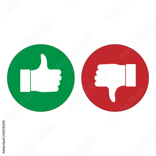 Good, like, thumbs up icon. Vector illustration, flat design.