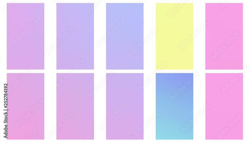 Fototapeta premium Soft color background. Modern screen vector design for mobile app. Soft color gradients.